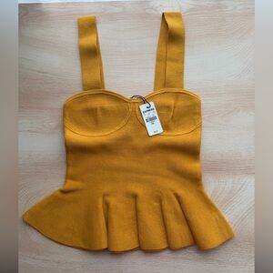 Express Yellow Peplum Camisole